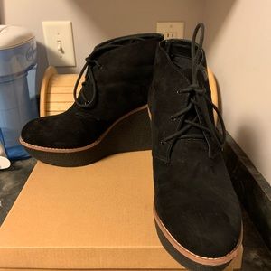 UO Suede Chucks boots with approx 4 inch wedge